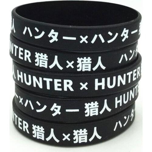 1 Pcs Fashion Anime Hunter X Hunter Bracelets Sport Wristband Male Female Rubber Silicone Elastic Bracelet Cosplay Figure Toys