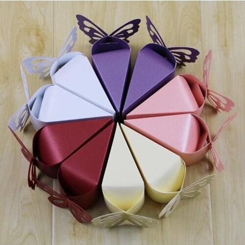10 Pcs/set Love Butterfly Party Wedding Carriage Baby Shower Favors Gifts Candy Boxes Hot Sale