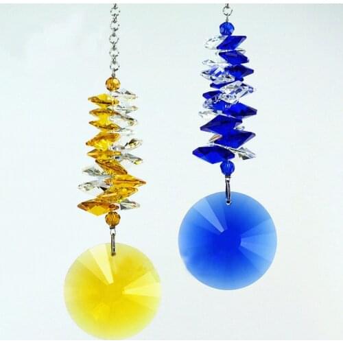 12pcs Crystal Suncatcher Hanging Pendant Angel Handmade Ornament Wedding Decor Rainbow Maker Prisms Home Fengshui Decoration