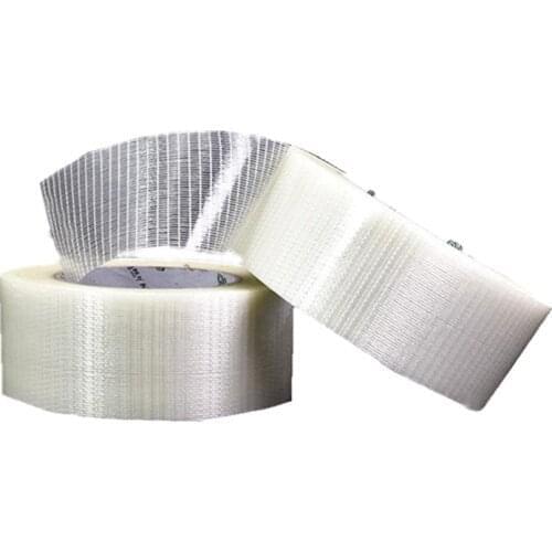 1pcs 5-20mm width *25M Grid Glass Fiber Tape Transparent Mesh Fiber Tape Width Mm Strong Single-sided Tape