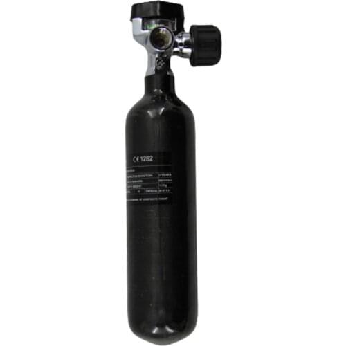 AC3011 air cylinder pcp paitnball hpa tank 1.1L mini scuba diving airsoft air guns carbon fiber cylinder with gauge valveACECARE