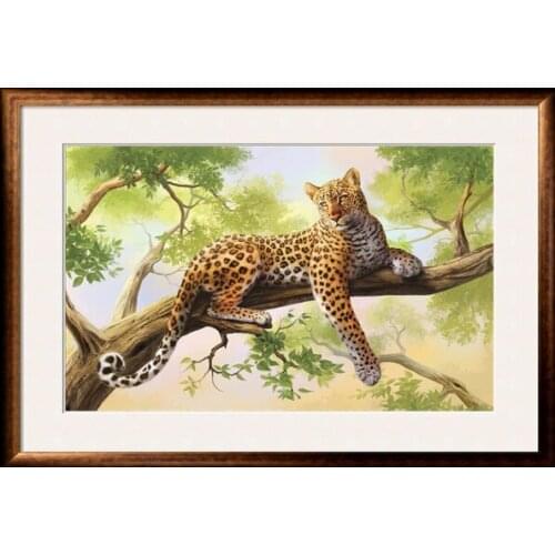 Diamond mosaic full square diamond embroidery beads Leopard tree woods animal diamond cross stitch sets unfinish painting