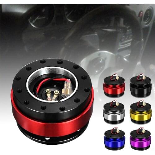 Aluminum 6 Hole Universal Car Interior Parts Car Quick Release Steering Wheel Snap Off Hub Adapter Boss Kit