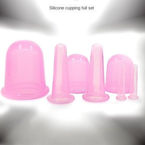Cupping Therapy Sets 7Pcs Silicone Anti Cellulite Cup Vacuum Suction Massage Cups Facial Cupping Sets Body and Face Massager