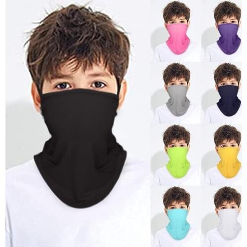 Seamless Outdoor Scarf Children Kids Unisex Rave Bandana Neck Gaiter Tube Headwear Face Scarf Breathable Headband Hiking Scarf
