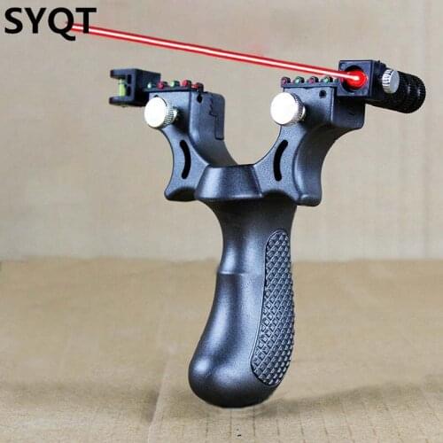 Big Power Rubber Band Slingshot High Precision Flat Leather Slingshot Professional Outdoor Hunting Toys For Toys Games ar-15