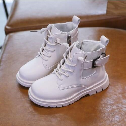 Girls boots 2020 new autumn and winter PU leather boy Martin boots water children fashion short boots children sports shoes