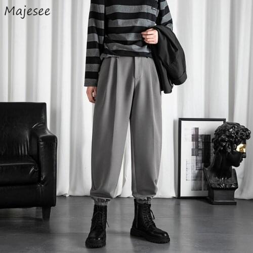 Men Casual Pants Simple Solid Large Size S-3XL Harem Trousers Male Bundle Ankle-length Baggy Fashion Handsome Harajuku Male Chic