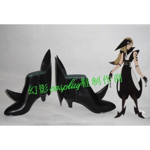 Sword Story Kuizame Maniwa Black Cosplay Shoes Boots H016