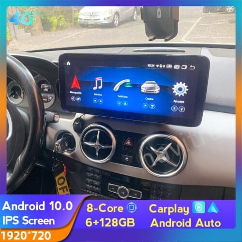 IPS Android 10 8 Core 4G 64G Car Dvd Radio Audio Multimedia Player GPS Navigation For Mercedes Benz GLK Class X204 2008-2015 BT