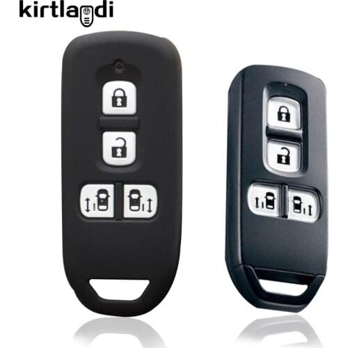 Kirtlandi 4 Button Silicone Key Case Cover for Honda N Wagon Plus N-one N-BOX Motorcycle Key Holder Accessories Fob Skin Bag Cap