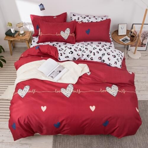 Red Duvet Cover 220x240 Pillowcase 3Pcs，EU Size Quilt Cover 210x210 Bed Cover，Blanket Cover,175x220 Queen King Size Bedding Set
