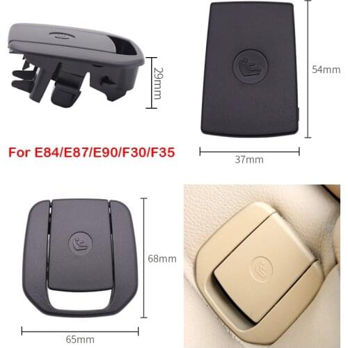 Car Rear Seat Hook ISOFIX Cover Child Restraint for BMW X1 E84 3 Series E90/F30 1 Series E87 Black / Beige