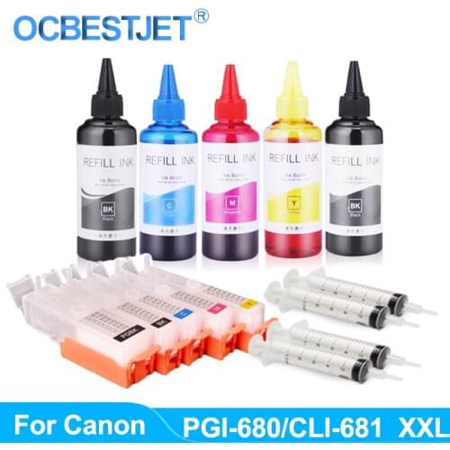 Refill Ink Kit For Canon PGI-680 CLI-681 XXL Ink Cartridge For Canon PIXMA TR7560 TR8560 TS6160 TS6260 TS6360 TS706 TS9560