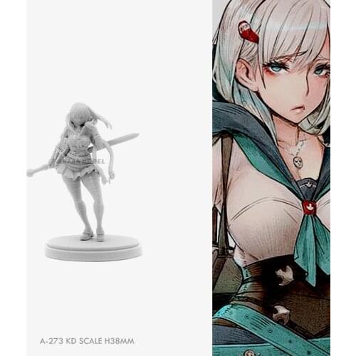 38MM Resin model kits figure beauty colorless and self-assembled A-273