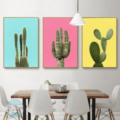 Cactus Wall Art Poster Canvas Print Nordic Plants Picture For Home Decor Canvas Painting