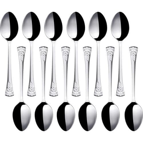 Nehir Akasya Dessert Spoons,6.61 Inches 18/10 Stainless Steel Small Spoons for Dessert,Baby Spoons,Toddler Spoons,Children Spoon