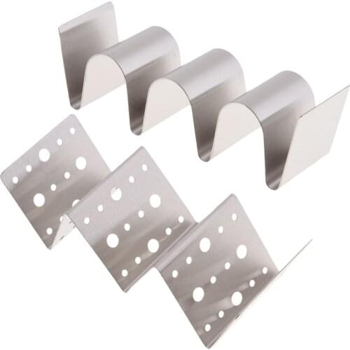 Stainless Steel Taco Stand Rack Taco Truck Holds 3 Tortilla Street or Shell Tacos
