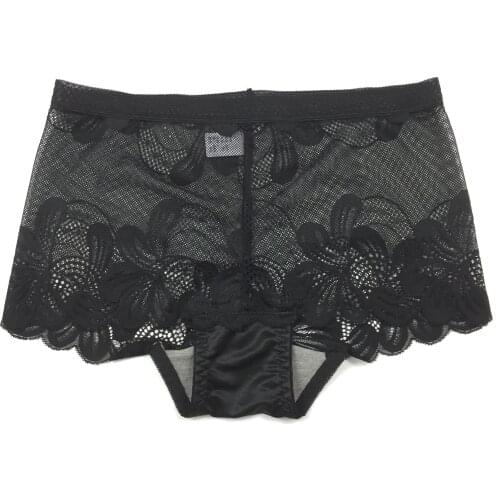 New hot style Graphene antibacterial crotch lace panty big edition breathable sexy lace high-bounce briefs 8527