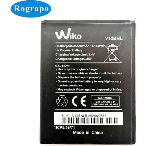 New 3.85V V12BNL Replacement Battery For Wiko View Baterij Batterie Mobile Phone Batteries