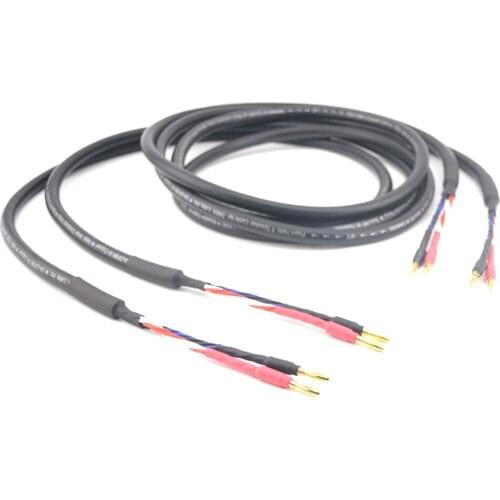 Pair Prism Helix 8 audio speaker cable hifi loudspeaker wire cable with Gold plated banana plug
