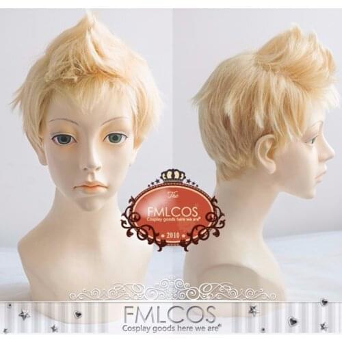 Game Persona 5 Ryuji Sakamoto Cosplay Wig Mens Fashion Blonde Short Wigs + Wig Cap