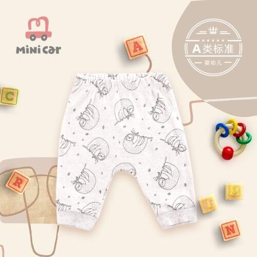 Baby casual pants male baby spring and autumn cotton casual pants outgoing warm pants and elastic pants