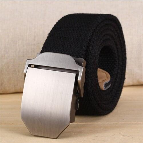 Outdoor Alloy Automatic Buckle Men Belt 4 Mm Thick 2021 Hot Sale Unisex Tactical Belt Top Quality 3.8Cm Wide Casual Canvas Belt