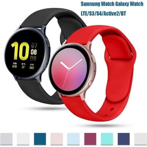20mm/22mm watch band For Samsung Galaxy watch 3 45mm/42mm Gear S3/Active 2 Silicone bracelet Huawei watch GT 2/2e/pro 46mm strap