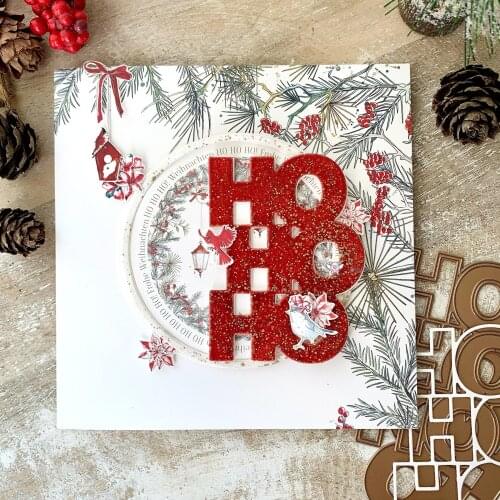 Mmao Crafts Metal Steel Cutting Dies Ho letter christmas hat frame Stencil For DIY Scrapbooking Paper/photo Cards Embossing Dies