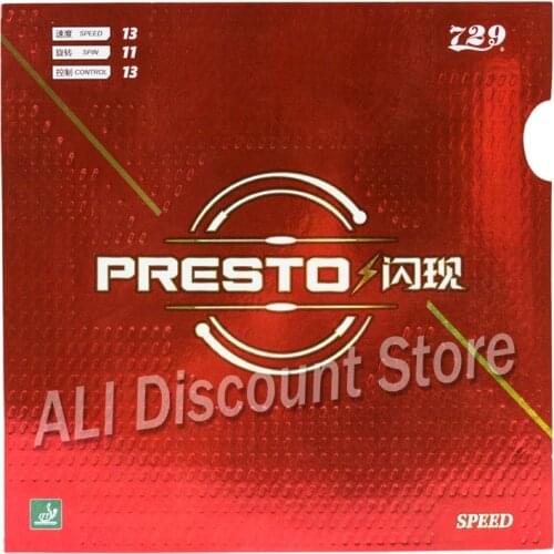 Friendship 729 PRESTO Spin / Speed Table Tennis Rubber Ping Pong Sponge