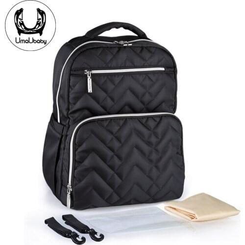 UmaUbaby Diaper Bag Fashion Double Shoulder Waterproof Nylon Stroller Mommy Bag Large Capacity Infant Travel Maternity Backpack