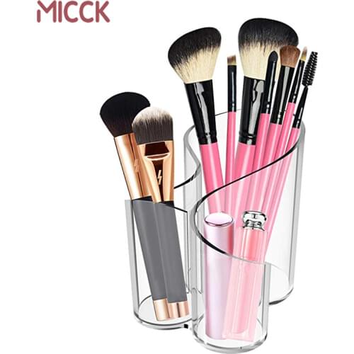 MICCK Cosmetic Storage Lipstick Display Boxes Clear Cosmetic Makeup Brush Accessories Organizer Desktop Neatly Simple Style Boxs