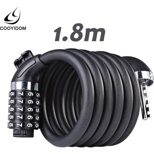 Bicycle lock anti-theft mountain bike password lock 1.8m/1.2m cable lock bicycle riding accessories universal Electric bicycle