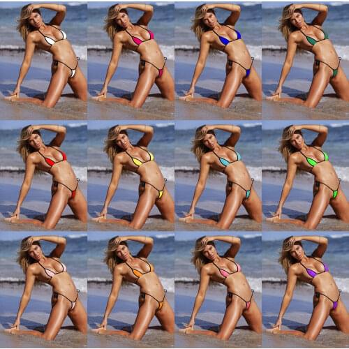 Sexy Womens Bandage Bikini Set Thongs Bra Swimsuit Swimwear YF027