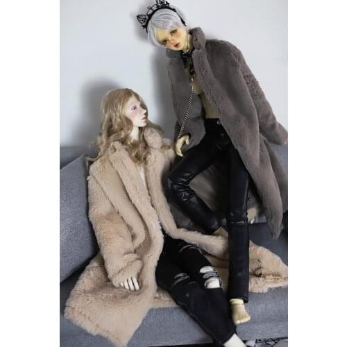 1/3 1/4 doll coat imitation fur grass long coat for 1/3 1/4 BJD SD Uncle doll accessories doll clothes