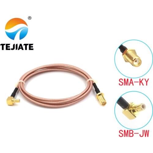 1PCS TEJIATE Adapter Cable SMB To SMA Type SMB-JW Convert SMA-KY 8-90CM 1M 1.5M 2M Length Connector RG316 Wire