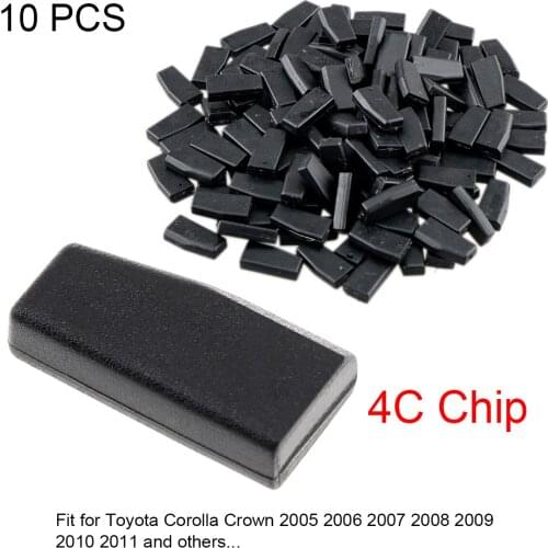 10pcs Blank ID4C Carbon Chip Car Key Transponder Chip Keyless Entry for Toyota Corolla Crown 2005 2006 2007 2008 2009 2010 2011