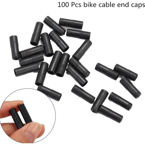100pcs 4mm 5mm Housing Ferrules Crimps Cord End Covers Cable Caps Shifter Brake Line Cap