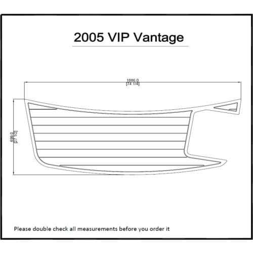 2005 VIP Vantage Swim Platform Pad Boat EVA Teak Decking 1/4" 6mm