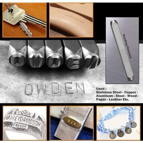 36 Pcs Stainless Steel Letter Number Stamps Punch Set Hardened Metal Leather Craft Stamp Tools Kit LB88