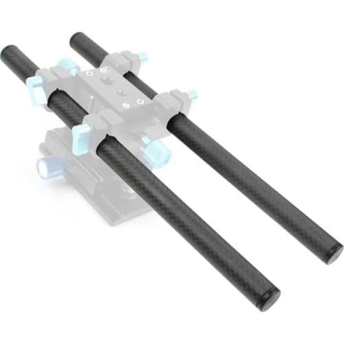 4pcs 25/30cm 15mm Carbon Fiber Long Rod Rail for DSLR Camera Rig Rail System