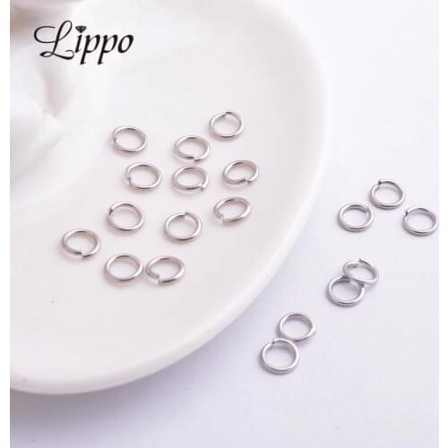 50pcs Thickness 1mm Stainless Steel Open Jump Ring &Split Rings C rings Jewelry findings