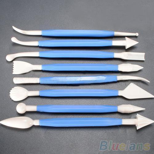 8 Pcs/1 Set Flower Plunger Cutter Sugarcraft Fondant Cake Mold Decorating Tools Handmade Cake Tool for Party Birthday