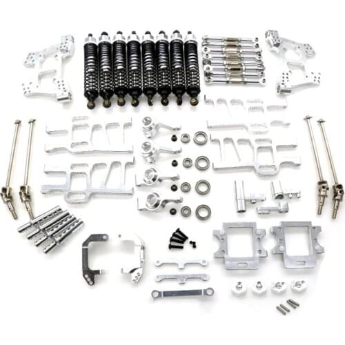 Metal Upgrade Parts Kit Shock Absorber Suspension Arms for HSP 94111 94108 1/10 RC Car Monster Truck Accessories