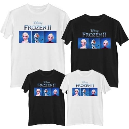 Disney Frozen T-shirt Comfortable 100% cotton Fashion clothes mom and daughter equal T-shirts for girls Mother daughter matching