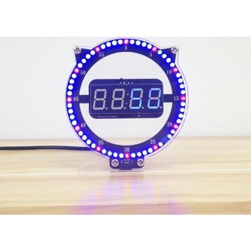 Electronic clock DIY kit kitty clock creative clock night light small gifts electronic production welding parts