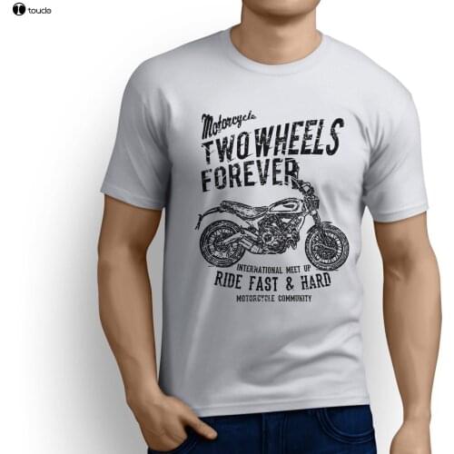 Summer New Men Cotton T-Shirt Italy Motorbike Scrambler Classic 2017 Inspired Motorcycle Art T-Shirt O-Neck Hipster Tshirts
