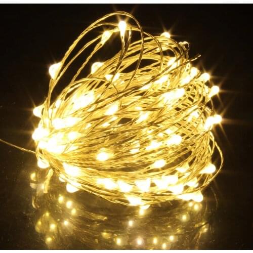 1M/2M/5M/10M/20M Copper Silver Wire LED String Fairy lights Holiday lighting For Christmas Tree Garland Wedding Party Decoration