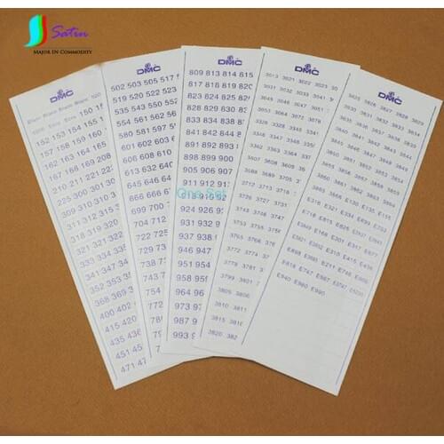 NeedleWork Mark Tool Helper DMC Line 447 Kinds Color Number Sticker Embroidery Floss Cross Stitch Thread Number Sign S0054